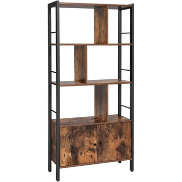 Boekenkast industrieel hout ijzeren frame 74 x 30 x 154,5 cm