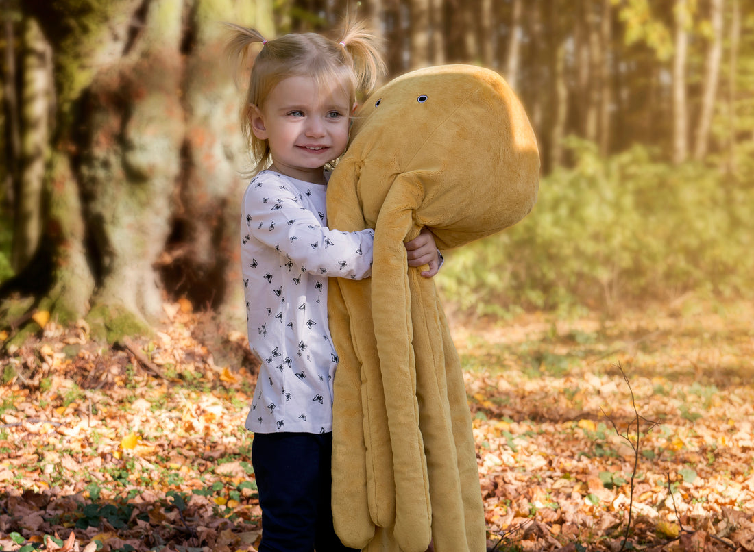 Gosig bläckfisk XXL – plyschleksak – extra mjuk och bekväm