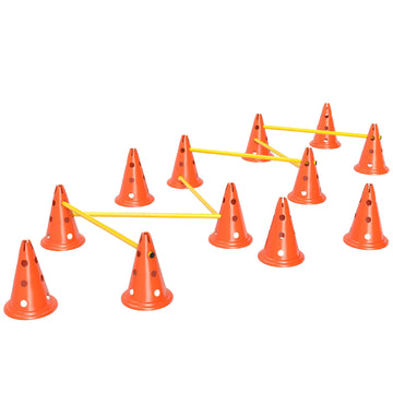 Hondenagilityset - 6-delige hondentraining | Kleur: Oranje | Afmetingen: 22.5x80x30 cm