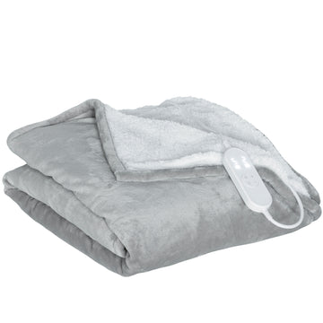 Elektrische warmtedeken 180x130 cm, 9 standen | Kleur: Grijs | Afmetingen: 130x180x1 cm
