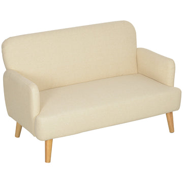 Kleine 2-zitsbank - Bruine fluwelen sofa | Kleur: Bruin | Afmetingen: 130x74x79 cm