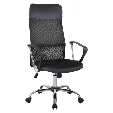 Ergonomische bureaustoel met hoofdsteun | Kleur: Zwart | Afmetingen: 63x61x109-119 cm