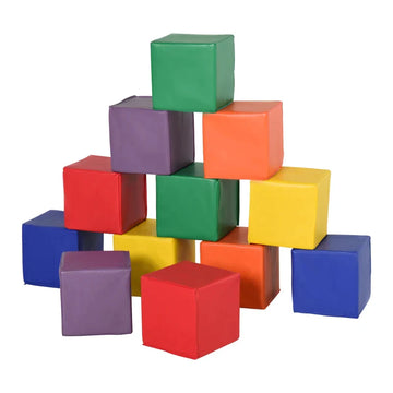 Foam bouwblokken voor kinderen - 12-delige set | Kleur: Multicolor | Afmetingen: 20x20x20 cm