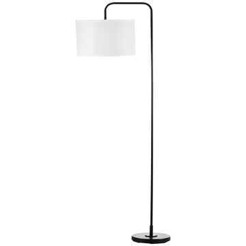 Moderne vloerlamp met stoffen kap - Zwart metaal | Kleur: Zwart | Afmetingen: 38x64x163.5 cm