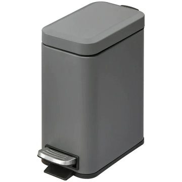 Pedaalemmer 5 liter - Metalen afvalbak | Kleur: Grijs | Afmetingen: 14x29,2x32 cm
