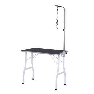 Hondentrimtafel met lussen - Opvouwbare trimtafel | Kleur: Zwart | Afmetingen: 61.5x91.5x76 cm