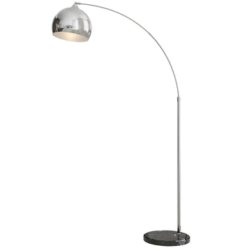 Booglamp - Moderne vloerlamp | Kleur: Zilver+Zwart | Afmetingen: 30x100-115x170-180 cm
