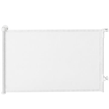 Uitschuifbaar traphekje en hondenhekje 0-140 cm | Kleur: Wit | Afmetingen: 9x149x93 cm