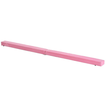 Opvouwbare balansbalk voor gymnastiek | Kleur: Roze | Afmetingen: 10x210x6.5 cm