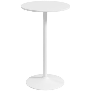 Ronde bartafel voor 2 personen | Kleur: Wit | Afmetingen: 60x60x102 cm