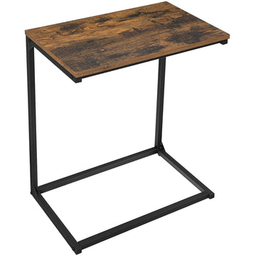 Industriële bijzettafel - vintage bruin/zwart - 55 x 35 x 66 cm