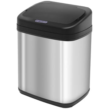 Sensor prullenbak 20L met bewegingssensor | Kleur: Zilver | Afmetingen: 25x33x42,5 cm