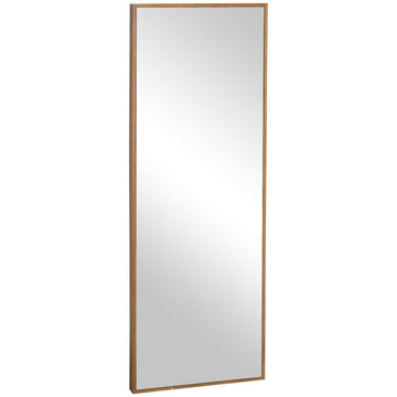 Wandspiegel met houten lijst | Kleur: Naturel | Afmetingen: 45x4,8x125 cm