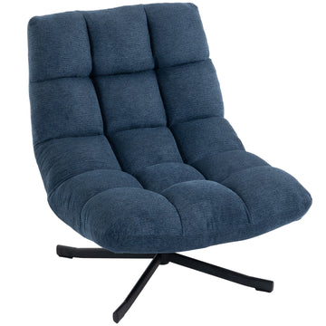 Draaibare loungestoel zonder armleuningen | Kleur: Donkerblauw | Afmetingen: 75x95x90 cm