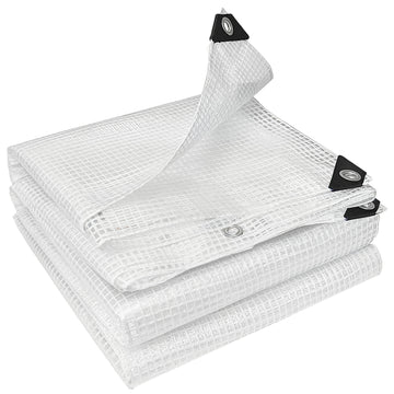 Waterdicht afdekzeil 4x6 m 140 g/m² | Kleur: Wit | Afmetingen: 400x600x1 cm