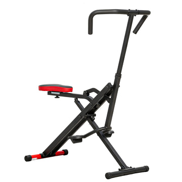Opvouwbaar fitnessapparaat - Full body trainer | Kleur: Rood, Zwart | Afmetingen: 57x105x115 cm