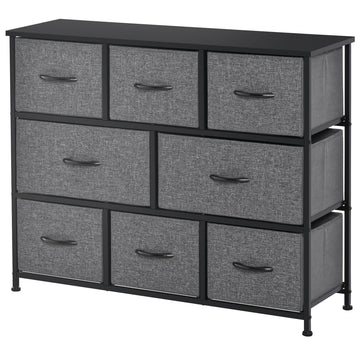 Ladekast met 8 lades - Opbergkast | Kleur: Grijs | Afmetingen: 100x30x78.5 cm