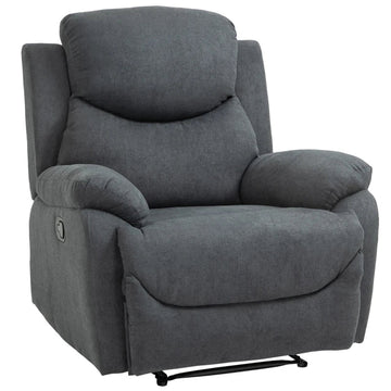 Relaxstoel - Ergonomische verstelbare fauteuil | Kleur: Donkergrijs | Afmetingen: 97x96x105,5 cm