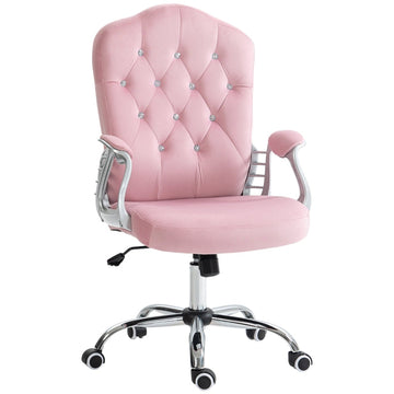 Ergonomische bureaustoel met ligfunctie | Kleur: Roze | Afmetingen: 61x61x104-114 cm