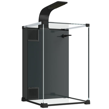 Nano aquarium compleetset 36L met LED en filter | Kleur: Zwart | Afmetingen: 30x30x45,5 cm