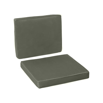 2-delige set zit- en rugkussens voor buiten | Kleur: Bruin | Afmetingen: 52x56x7 cm