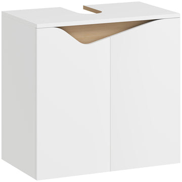 Wastafelonderkast met soft-close deuren - Wit | Kleur: Wit | Afmetingen: 60x35x57,9 cm