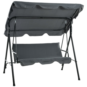 3-zits Hollywoodschommel - Tuinschommel | Kleur: Grijs | Afmetingen: 172x110x153 cm
