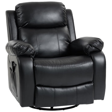 Massagestoel met 8 vibratiepunten, verstelbaar | Kleur: Zwart | Afmetingen: 92x98x100 cm