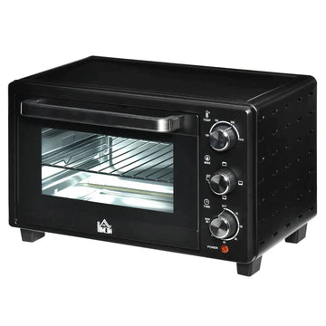 Mini oven 21L met grill - Zwart | Kleur: Zwart+Zilver | Afmetingen: 38.5x46x29 cm