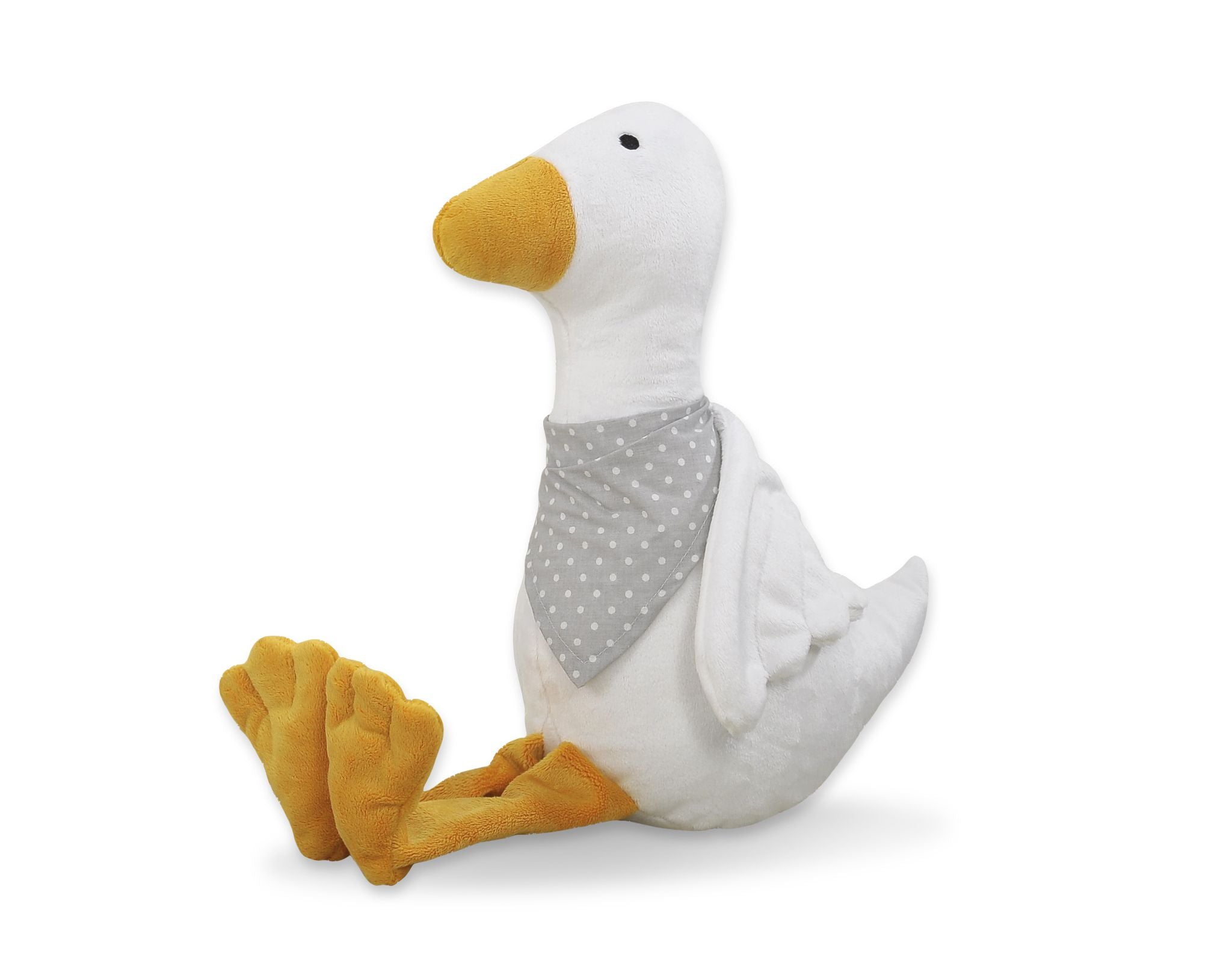 Knuffelgans - decoratieve pluche gans - zacht minky fleece, ademend, comfort voor baby’s