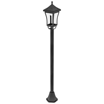 Solar buitenlamp met grondpin - Tuinverlichting | Kleur: Zwart | Afmetingen: 15x15x127 cm