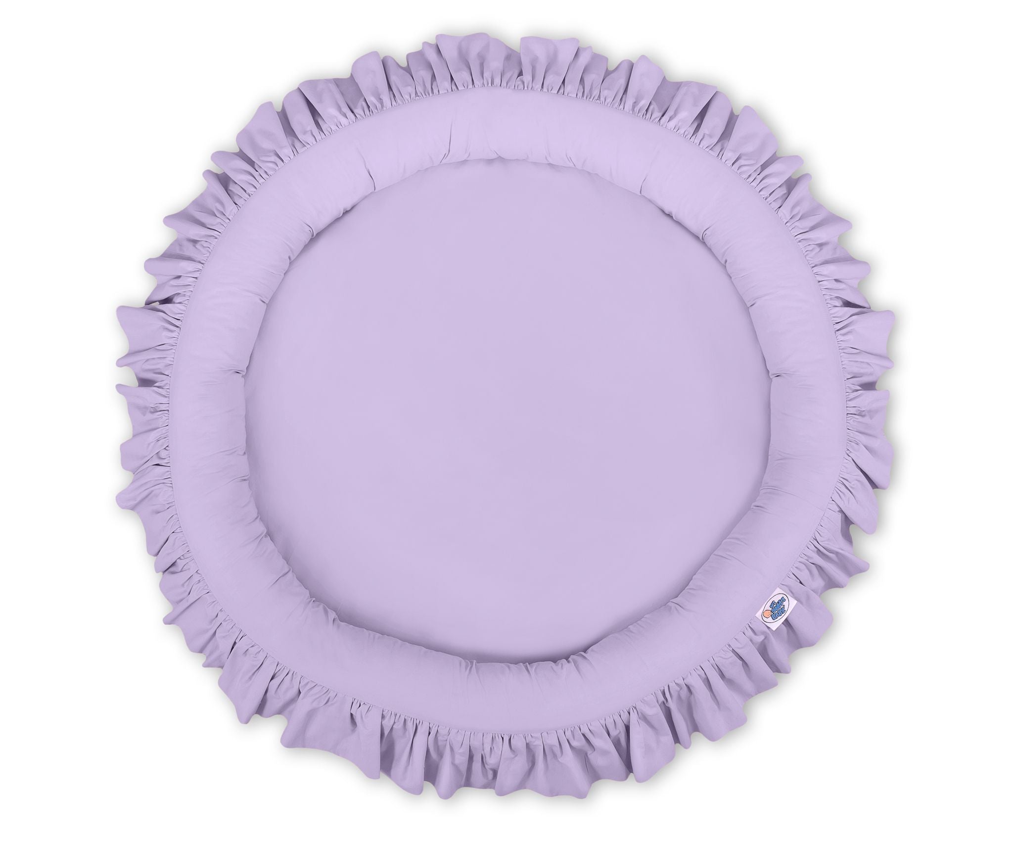 Babynest met volant - speel- en vloernest - extra zacht & ademend katoen – lila – wasbaar