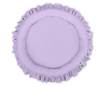 Babynest met volant - speel- en vloernest - extra zacht & ademend katoen – lila – wasbaar