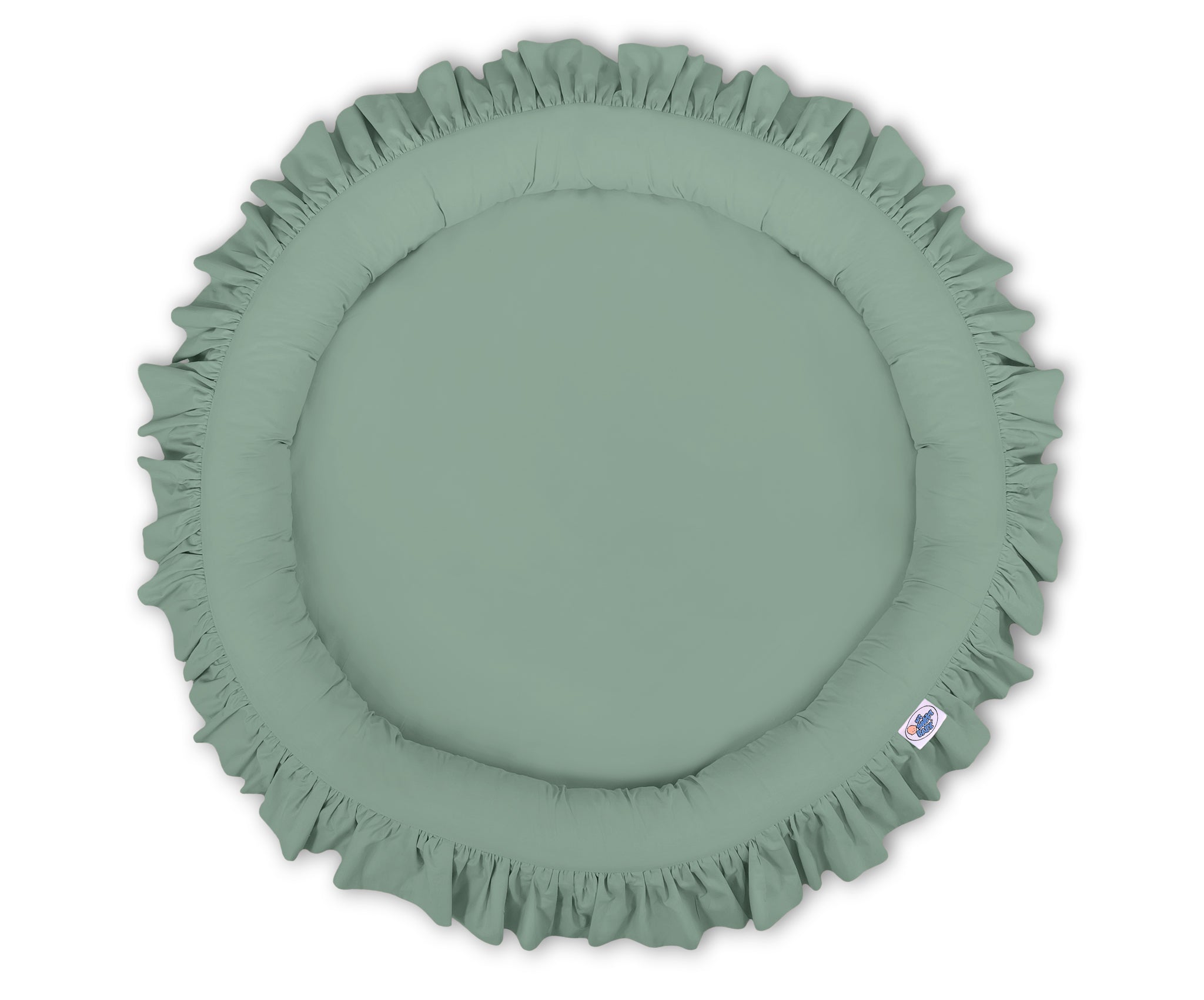 Baby nest, vloernestje, extra veilige zachte randen – pastelgroen – 100% katoen