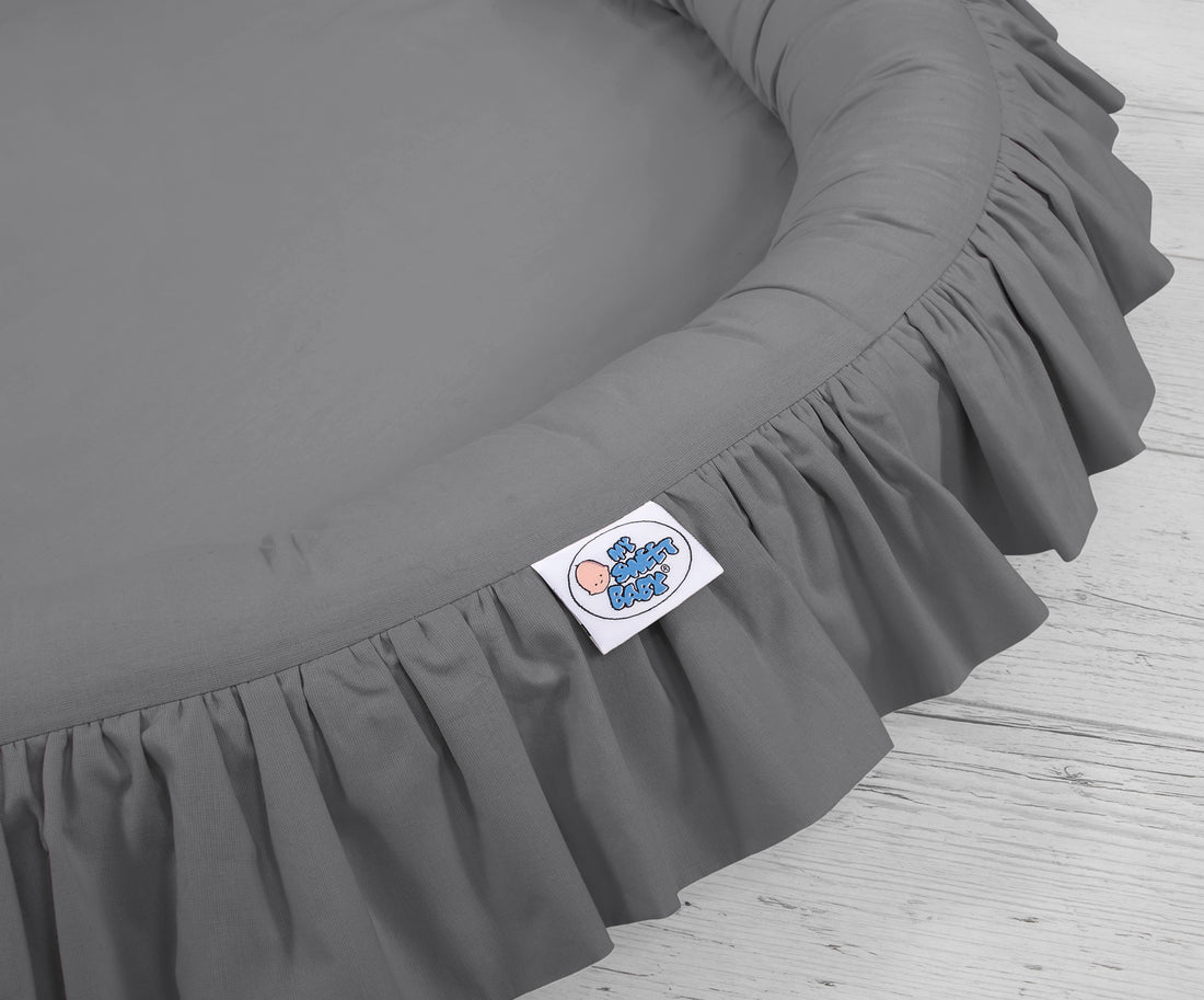 Bo med kappa - golvbo - säker lekplats för spädbarn - antracit