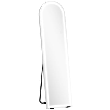 Boogvormige LED-spiegel, dimbaar | Kleur: Wit | Afmetingen: 40x40x149 cm