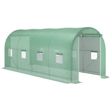 Foliekas - Tuinkas voor planten | Kleur: Groen | Afmetingen: 200x500x210 cm