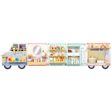 Montessori busy board truck | Kleur: Meerkleurig | Afmetingen: 163,8x7,5x40 cm