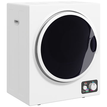 Mini wasdroger 4 kg, 850 W met 4 programma's | Kleur: Wit | Afmetingen: 40,5x49x60 cm