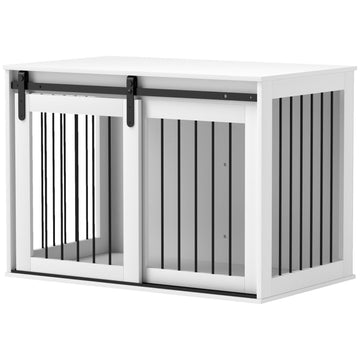 Hondenbench voor grote honden - Hondenkooi | Kleur: Wit | Afmetingen: 58x98x61 cm