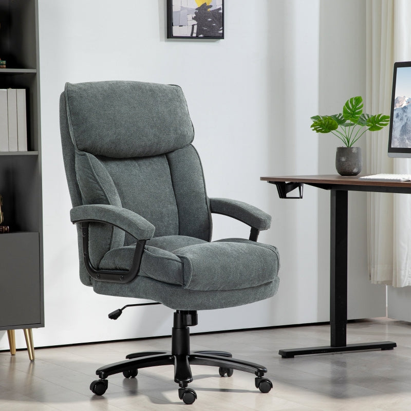 Bureaustoel tot 200 kg | Kleur: Grijs | Afmetingen: 68.5x79x117-125 cm