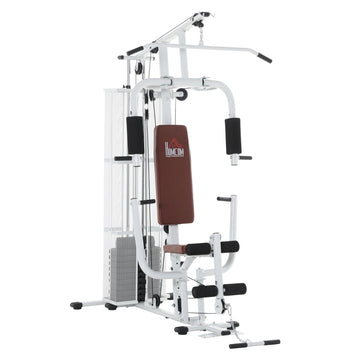 Krachtstation voor thuis - Multigym | Kleur: Wit | Afmetingen: 110x150x210 cm