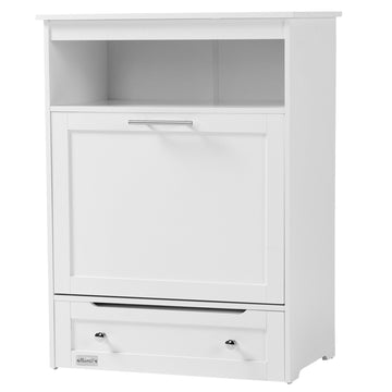 Voerstation voor huisdieren met opbergruimte | Kleur: Wit | Afmetingen: 35,5x61x82 cm