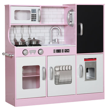 Kinderkeuken - Speelgoedkeuken met accessoires | Kleur: Roze | Afmetingen: 26.8x83.8x81 cm
