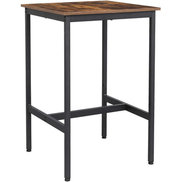 Houten bartafel - vintage keukentafel - industrieel - hout & metaal - 60 x 60 x 90 cm