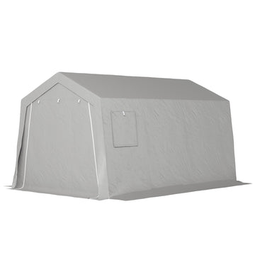 Waterdichte opslagtent voor fietsen en motoren | Kleur: Grijs | Afmetingen: 447x300x255 cm