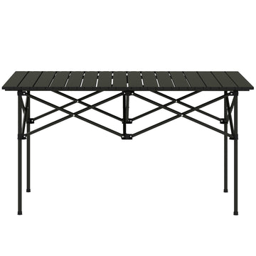 Opvouwbare campingtafel voor 2 personen - Aluminium | Kleur: Zwart | Afmetingen: 55x95x50 cm