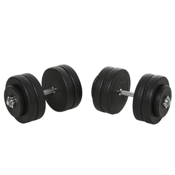 Verstelbare dumbbellset 50 kg met gewichten | Kleur: Zwart