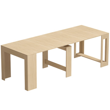 Uitschuifbare eettafel 10 personen - Console | Kleur: Bruin | Afmetingen: 90x240x78 cm