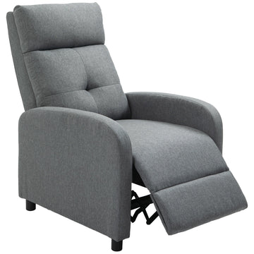 Relaxfauteuil met ligfunctie en voetensteun | Kleur: Grijs | Afmetingen: 67x87x98 cm